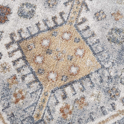 Afya Boutique Washable Rug abstract beige gray blue pattern by Boutique Rugs on Tampa Home & Garden Store