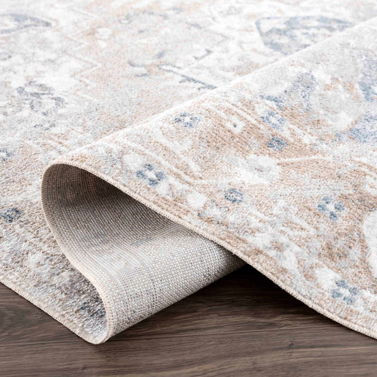 Dobry Boutique Washable Rug beige blue-gray abstract pattern Boutique Rugs on Tampa Home & Garden Store