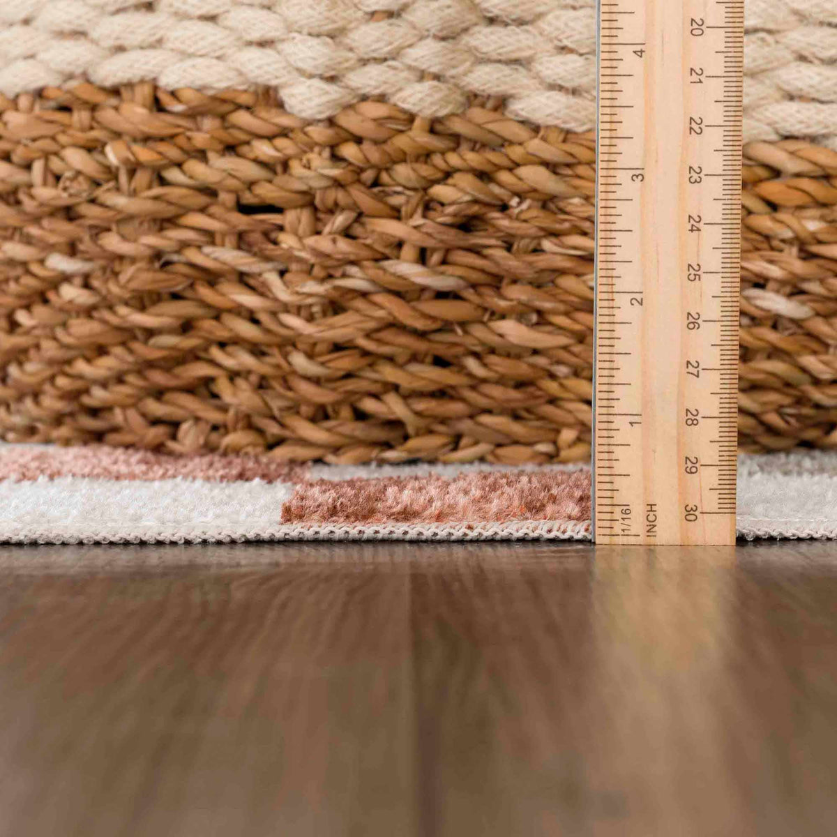 Alie Colorful Checkered Washable Rug beige/brown loop-pile Boutique Rugs on Tampa Home & Garden Store