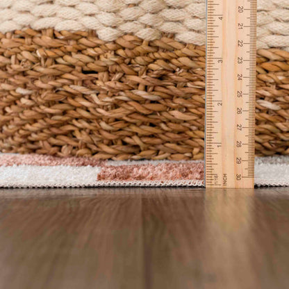 Alie Colorful Checkered Washable Rug beige/brown loop-pile Boutique Rugs on Tampa Home & Garden Store