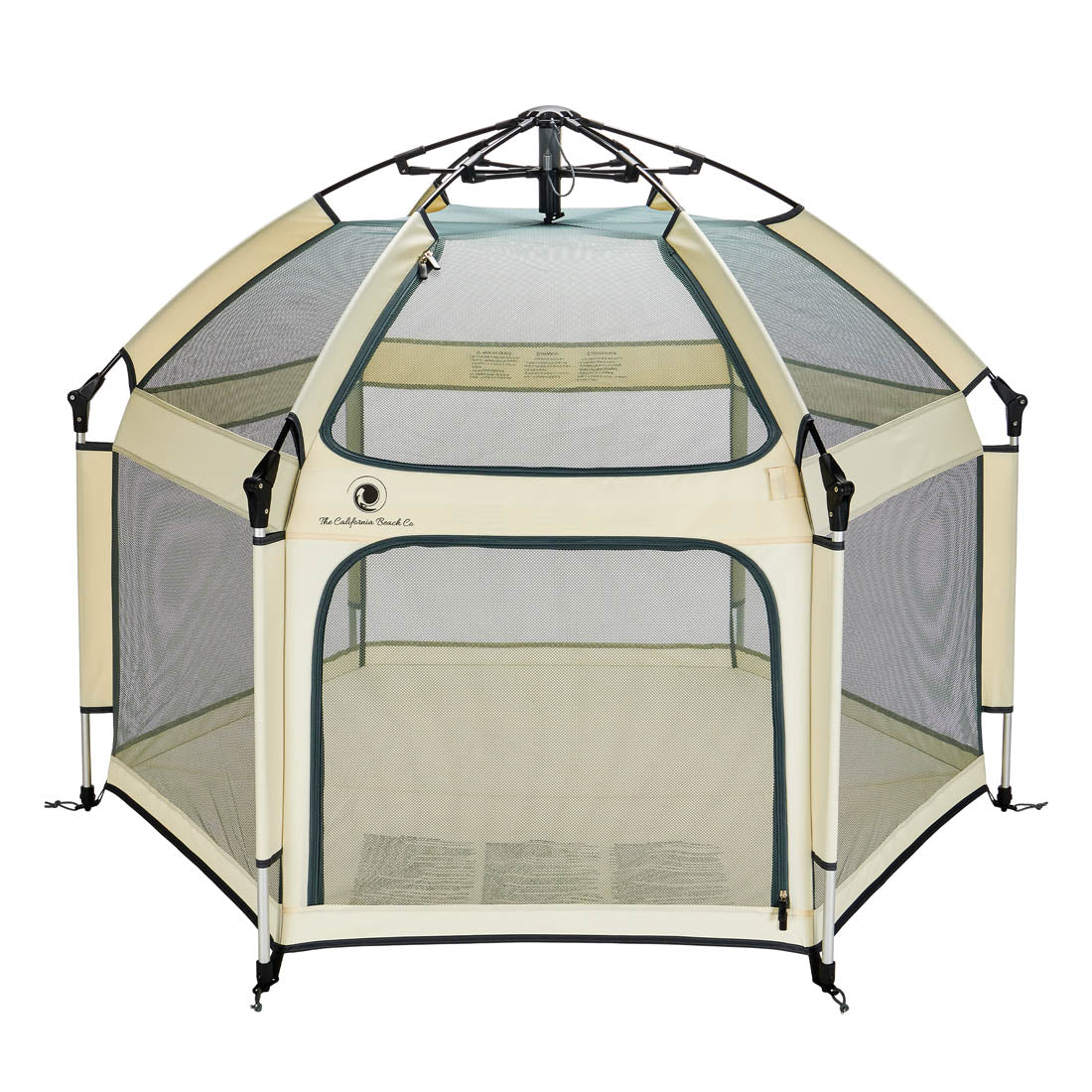 Pop 'N Go Playpen beige with mesh walls teal trim by The California Beach Co. LLC on Tampa Home & Garden Store
