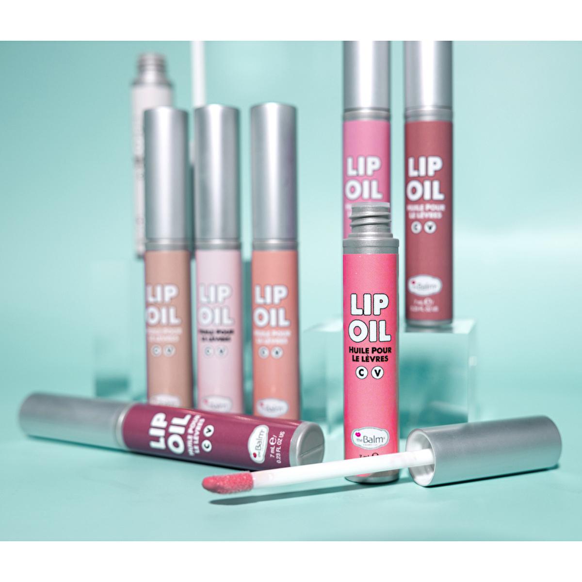 theBalm Lip Oil Little Red Corvette; pink lip oils set, high-shine non-sticky tinted gloss on Tampa Home & Garden Store