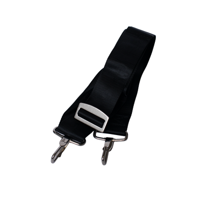Lifting strap in black nylon with a silver rectangular buckle and two metal hooks on Tampa Home & Garden Store
