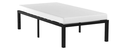Base de cama de plataforma de metal de acero resistente de 16 pulgadas moderna tamaño individual