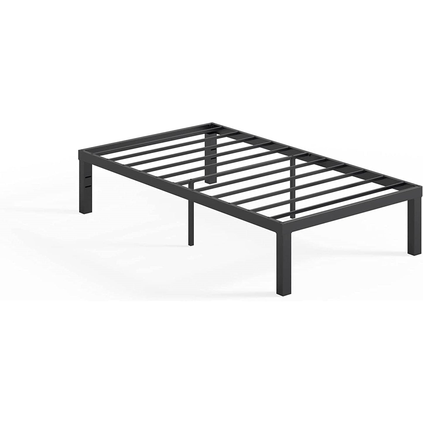 Base de cama de plataforma de metal de acero resistente de 16 pulgadas moderna tamaño individual