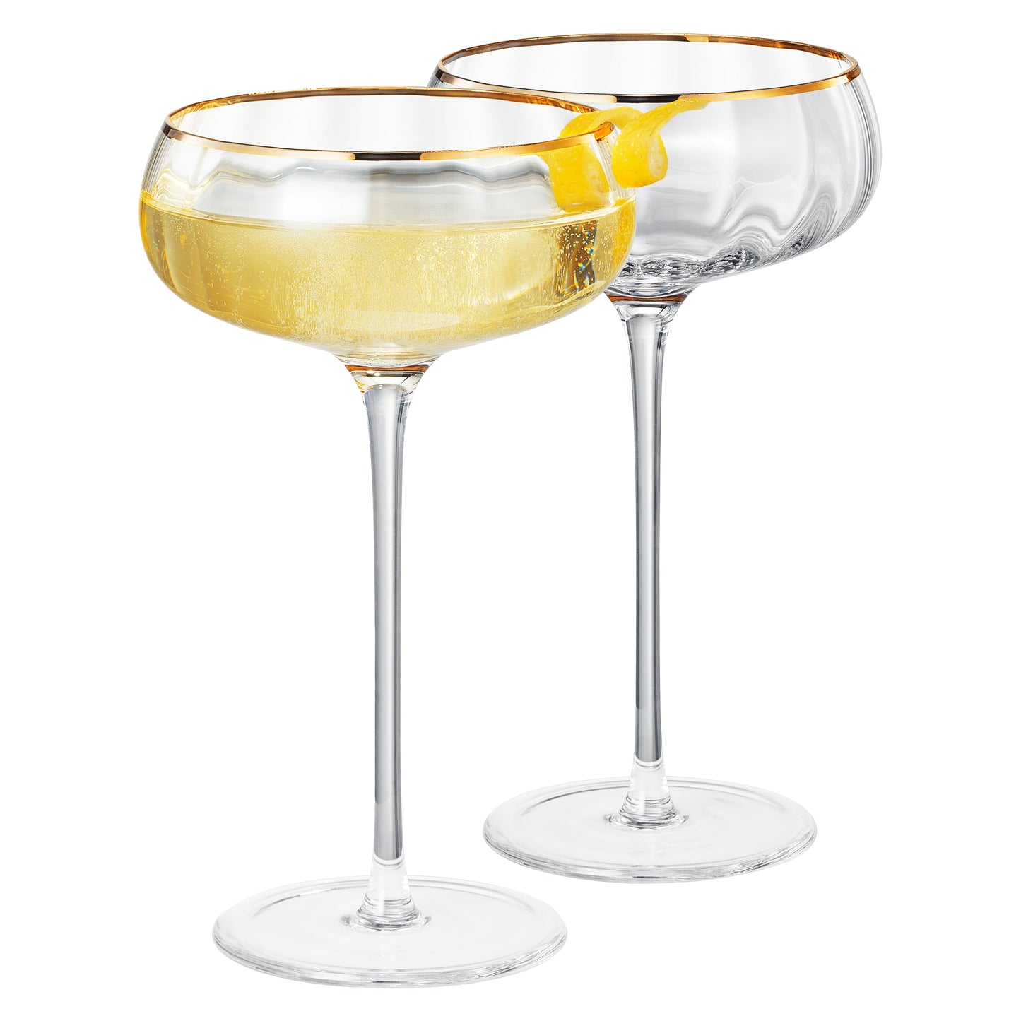 Aurelia Champagne Coupe Cocktail Glasses Set of 2