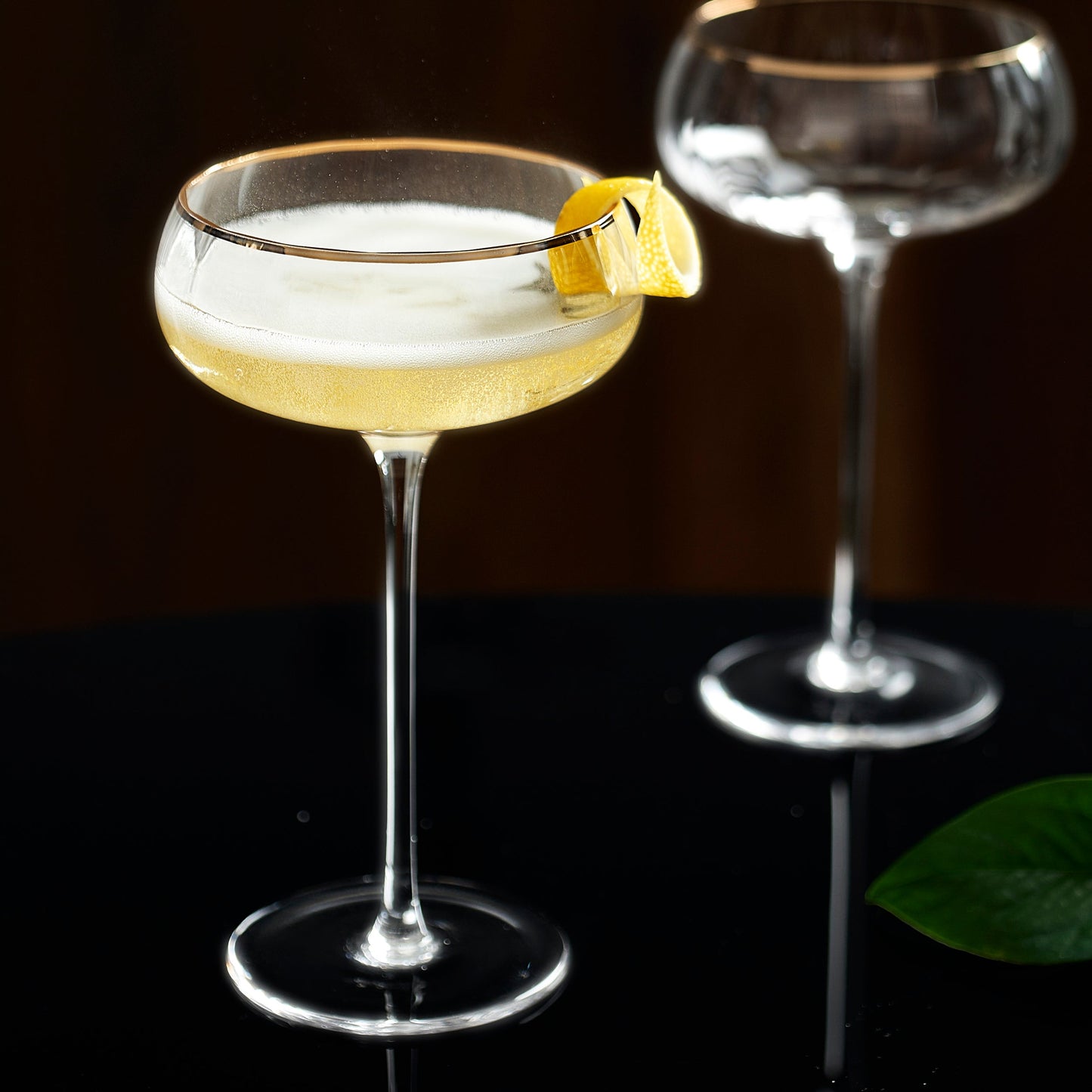 Aurelia Champagne Coupe Cocktail Glasses Set of 2
