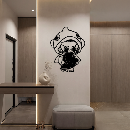Labubu Character Silhouette – Pink Metal Wall Art - KAFGP166 - Tampa Home & Garden Store
