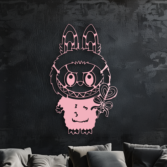 Labubu Silhouette Metal Wall Art – Cute Monster Design - KAFGP050 - Tampa Home & Garden Store