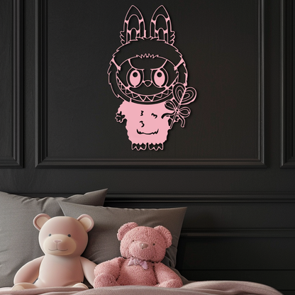 Labubu Silhouette Metal Wall Art – Cute Monster Design - KAFGP050 - Tampa Home & Garden Store