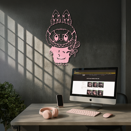 Labubu Silhouette Metal Wall Art – Cute Monster Design - KAFGP050 - Tampa Home & Garden Store