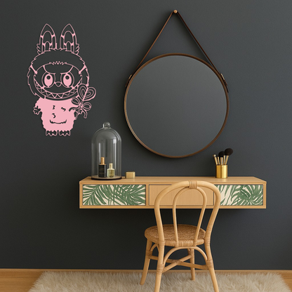 Labubu Silhouette Metal Wall Art – Cute Monster Design - KAFGP050 - Tampa Home & Garden Store