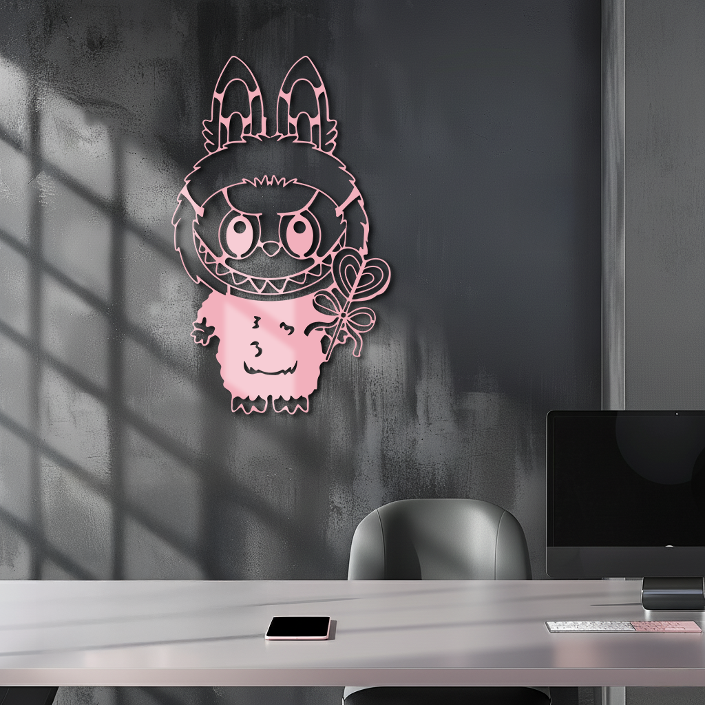 Labubu Silhouette Metal Wall Art – Cute Monster Design - KAFGP050 - Tampa Home & Garden Store