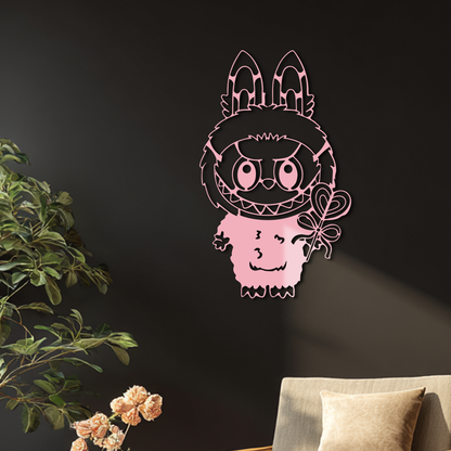 Labubu Silhouette Metal Wall Art – Cute Monster Design - KAFGP050 - Tampa Home & Garden Store