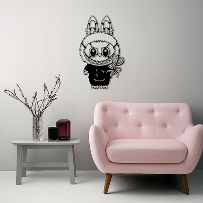 Labubu Silhouette Metal Wall Art – Cute Monster Design - KAFGP050 - Tampa Home & Garden Store