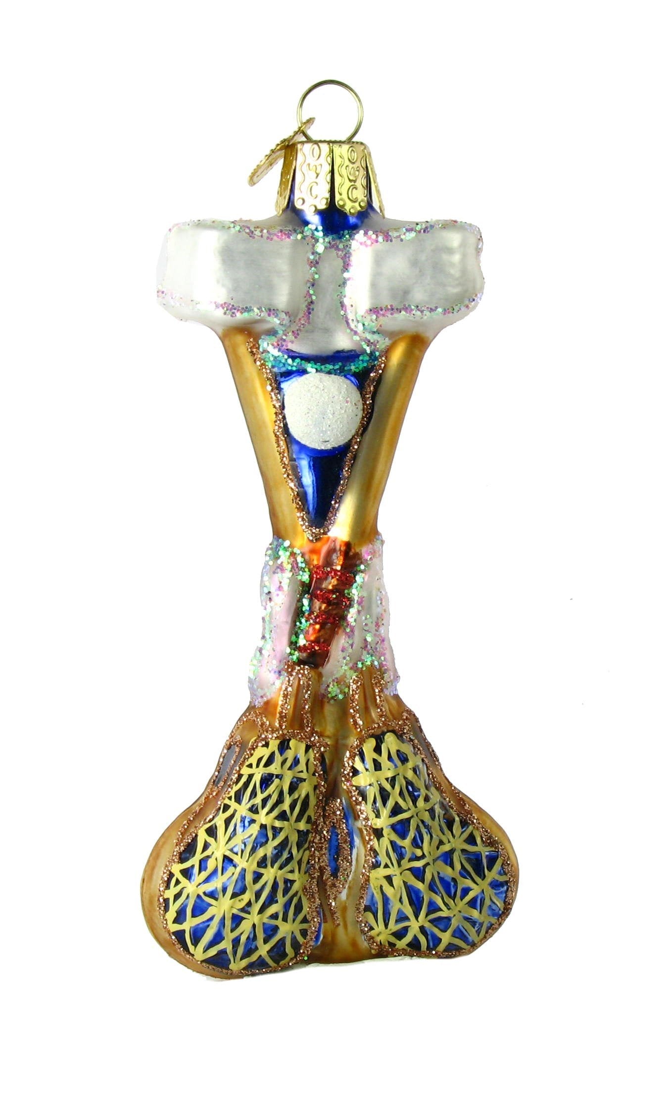 Lacrosse Set Glass Ornament - Tampa Home & Garden Store