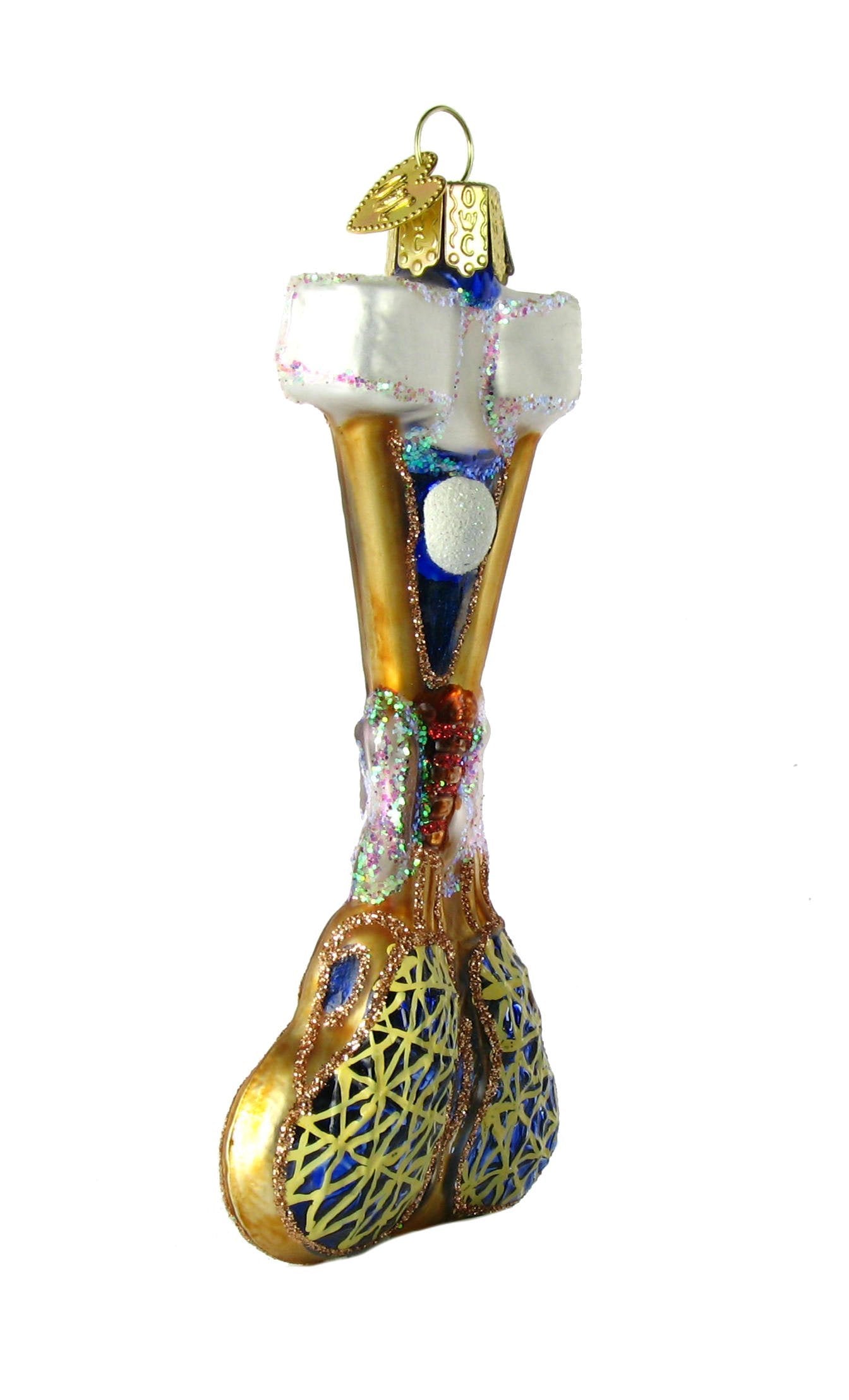 Lacrosse Set Glass Ornament - Tampa Home & Garden Store