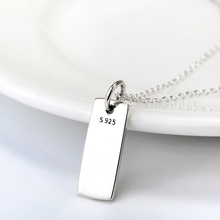 Ladies Glossy Square Dog Paw Print Tag Necklace - Tampa Home & Garden Store