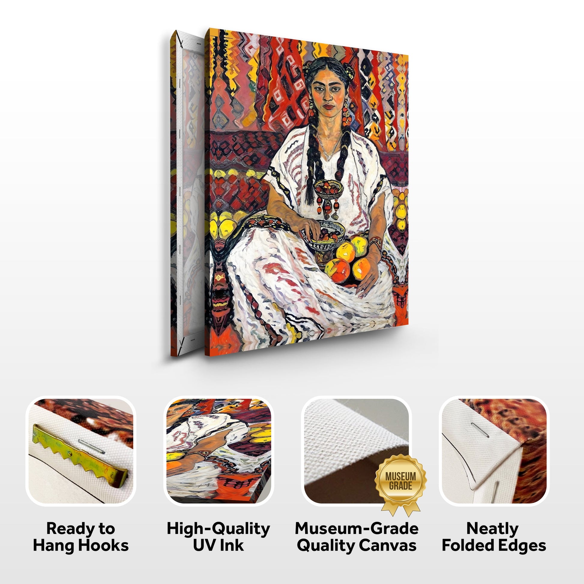 Canvas Print Lady Her by Tailored Canvases, vibrant portrait on crafting canvas on Tampa Home & Garden Store