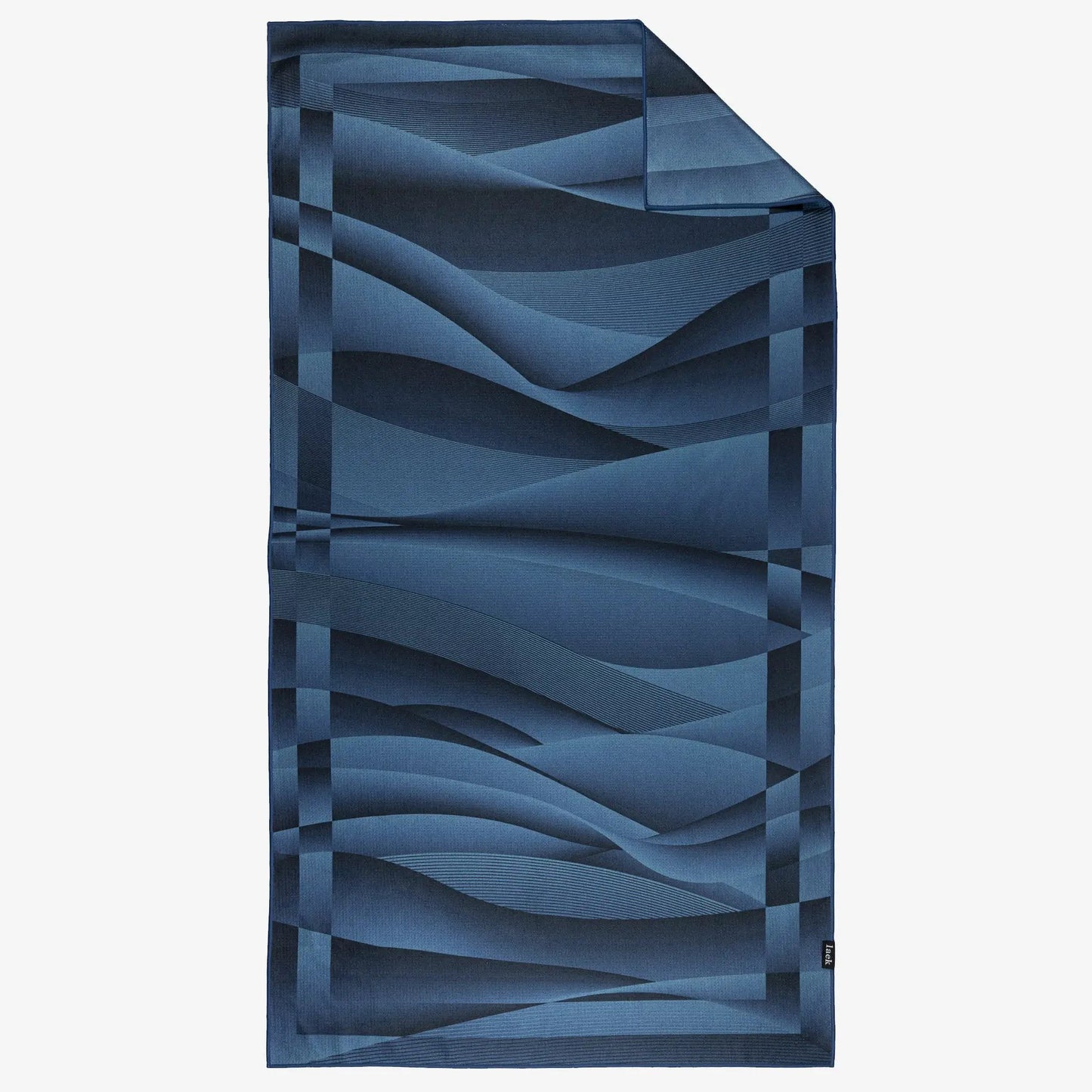 Oversized Beach Towel in Deep Blue Ocean Texture