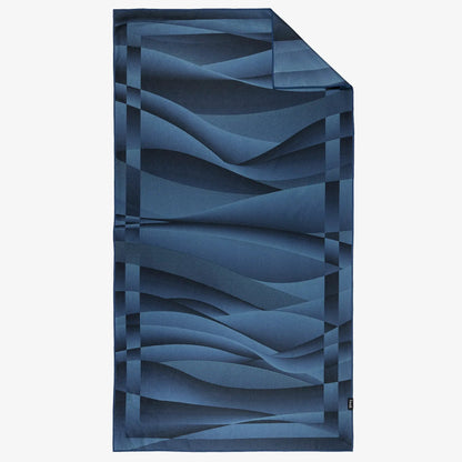 Oversized Beach Towel in Deep Blue Ocean Texture
