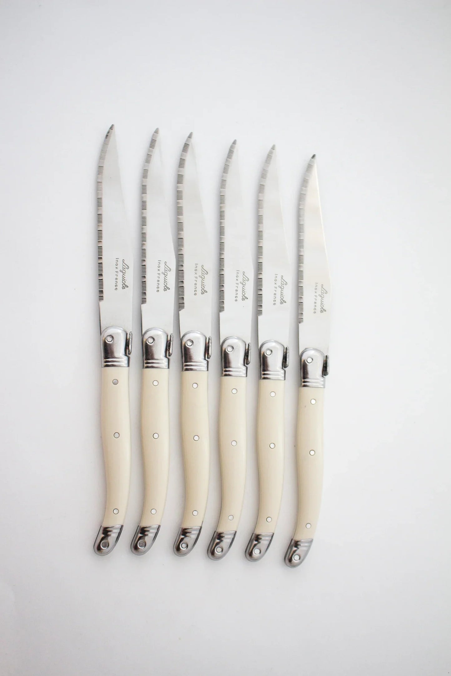 Laguiole Ivory Knives Cutlery Set in Presentation Box, Set of 6 - Tampa Home & Garden Store