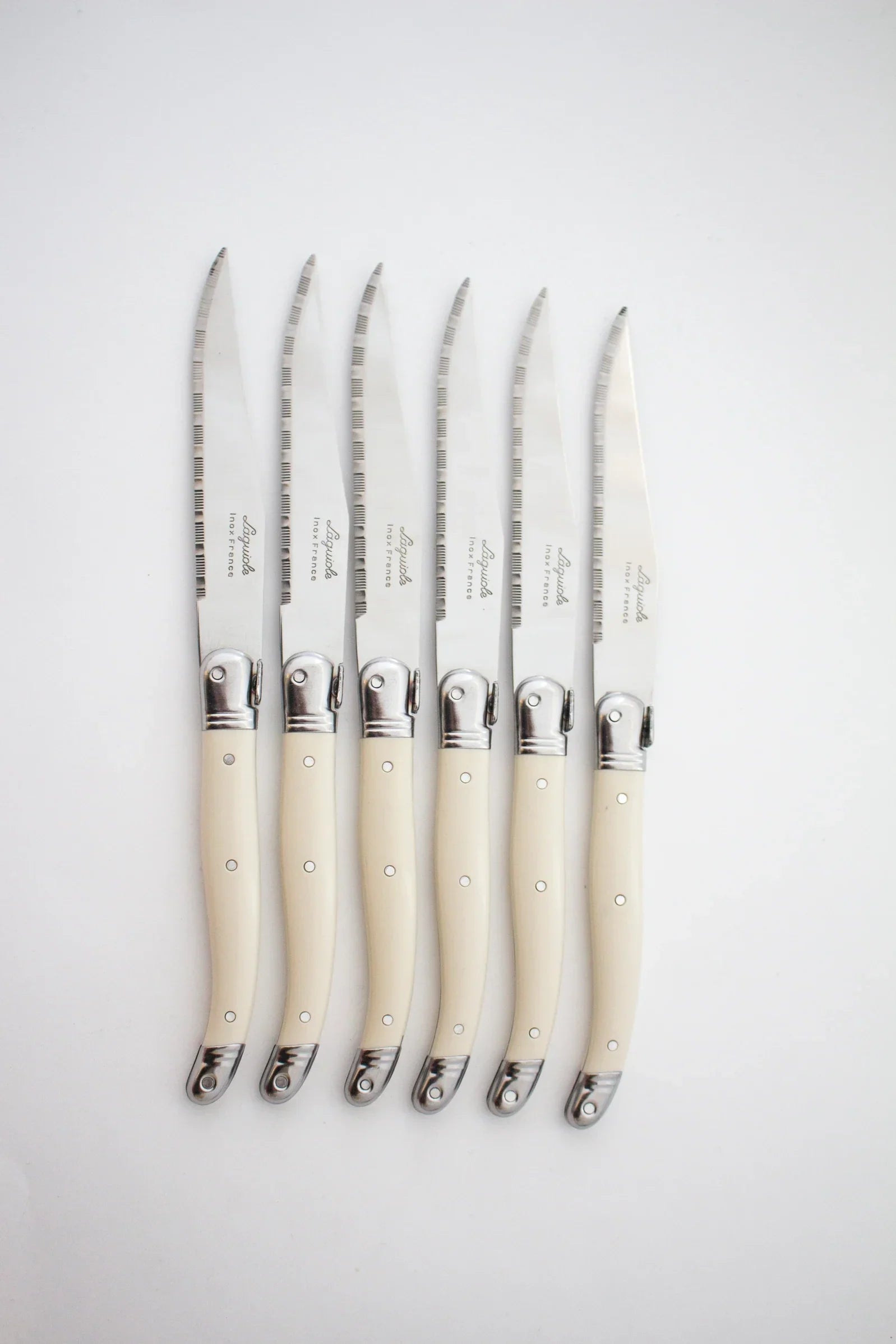Laguiole Ivory Knives Cutlery Set in Presentation Box, Set of 6 - Tampa Home & Garden Store