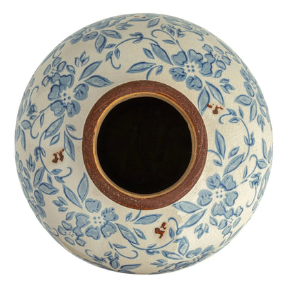 Lainey Terracotta Floral Transferware Vase - Tampa Home & Garden Store