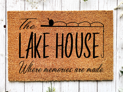 Lake House Doormat "Lake House Where memories are made" Door Mat - Tampa Home & Garden Store