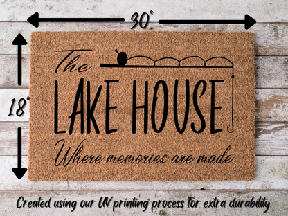 Lake House Doormat "Lake House Where memories are made" Door Mat - Tampa Home & Garden Store