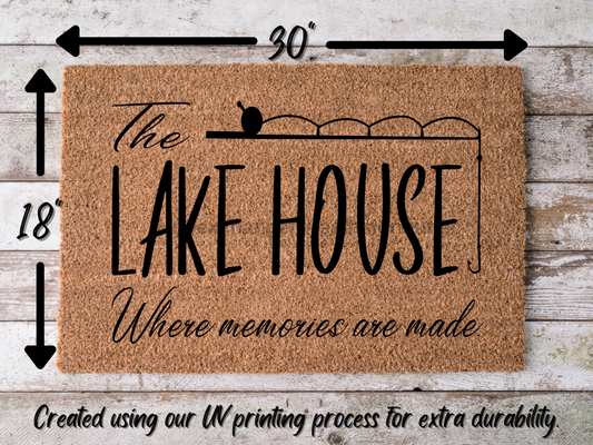 Lake House Doormat "Lake House Where memories are made" Door Mat - Tampa Home & Garden Store