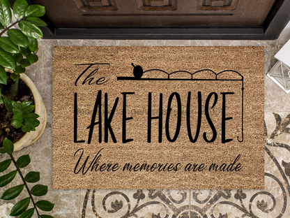 Lake House Doormat "Lake House Where memories are made" Door Mat - Tampa Home & Garden Store
