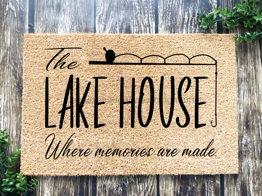 Lake House Doormat "Lake House Where memories are made" Door Mat - Tampa Home & Garden Store