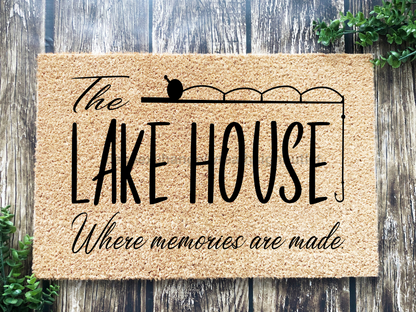 Lake House Doormat "Lake House Where memories are made" Door Mat - Tampa Home & Garden Store
