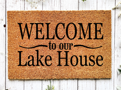 Lake House Doormat "Welcome to Our Lake House" Door Mat - Tampa Home & Garden Store