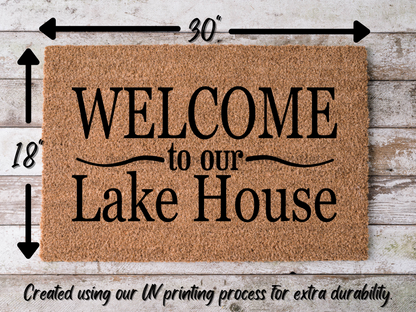 Lake House Doormat "Welcome to Our Lake House" Door Mat - Tampa Home & Garden Store