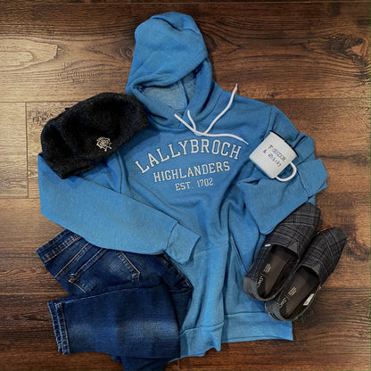 Lallybroch Highlanders Collegiate Embroidered Soft Fleece Unisex Sweatshirt Hoodie - Outlander Inspiration - Tampa Home & Garden Store