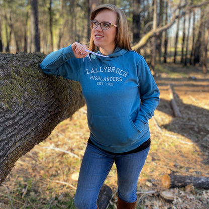 Lallybroch Highlanders Collegiate Embroidered Soft Fleece Unisex Sweatshirt Hoodie - Outlander Inspiration - Tampa Home & Garden Store