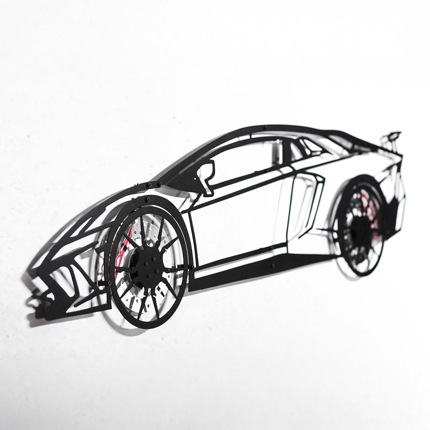 Lamborghini Wall Art – Exotic Supercar Steel Silhouette with Spinning Wheels-KAFMEKA030 - Tampa Home & Garden Store