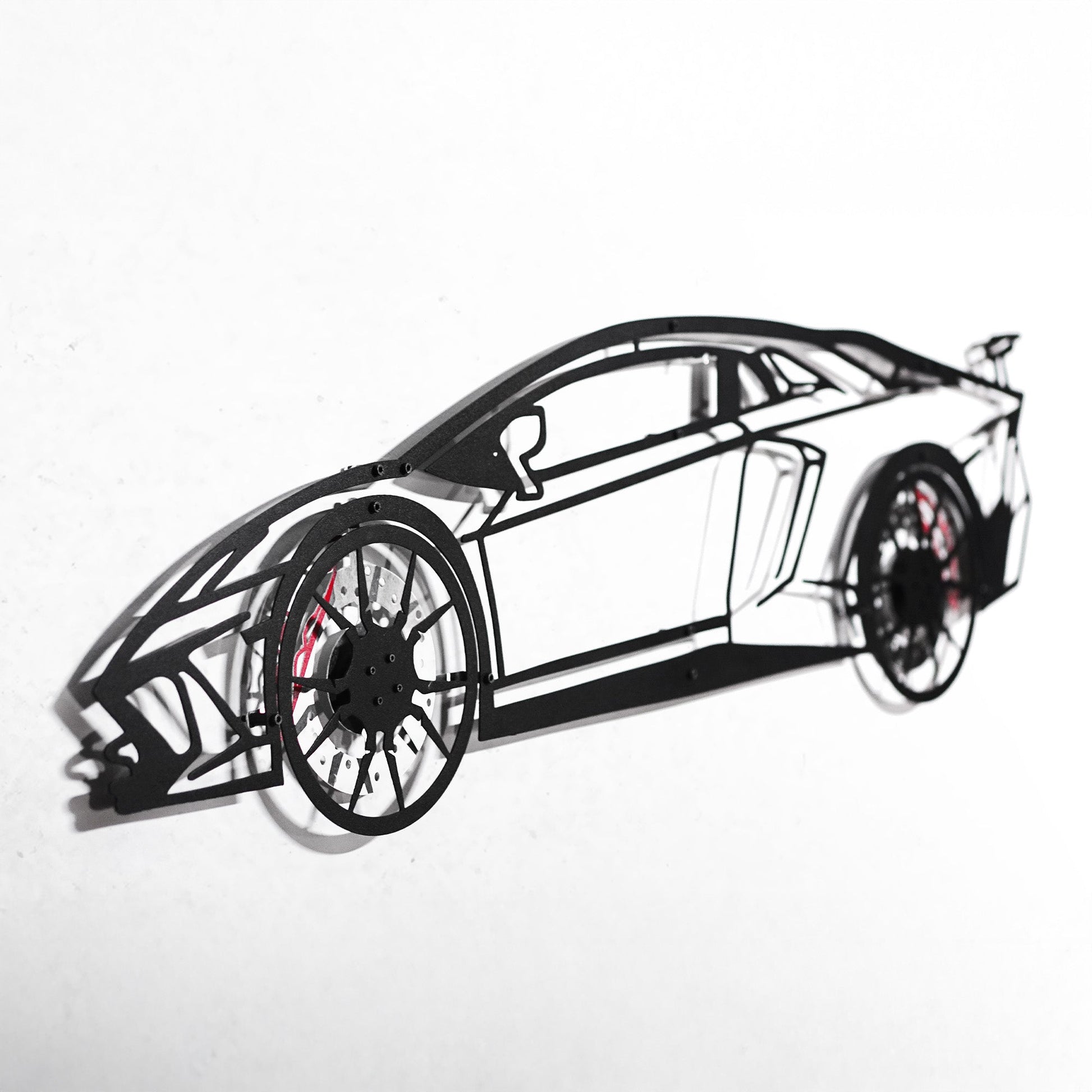 Lamborghini Wall Art – Exotic Supercar Steel Silhouette with Spinning Wheels-KAFMEKA030 - Tampa Home & Garden Store