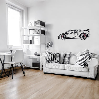Lamborghini Wall Art – Exotic Supercar Steel Silhouette with Spinning Wheels-KAFMEKA030 - Tampa Home & Garden Store