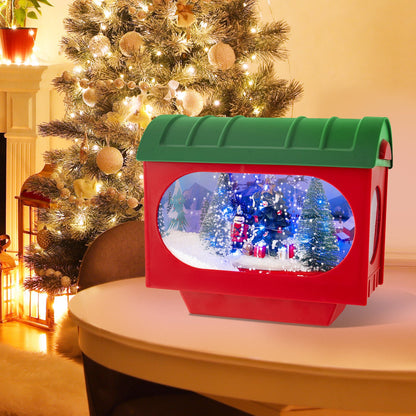 Red snow globe lantern DirectDeals; 59in street lamp with sound-activated winter scene on Tampa Home & Garden Store