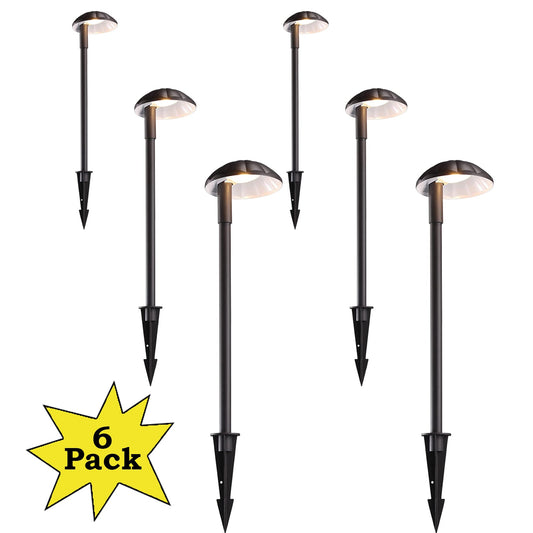 Landscape Pathway Lights 6-Pack 5W | Low Voltage 12V LED Cast Aluminum ALP01 - Tampa soil911.com