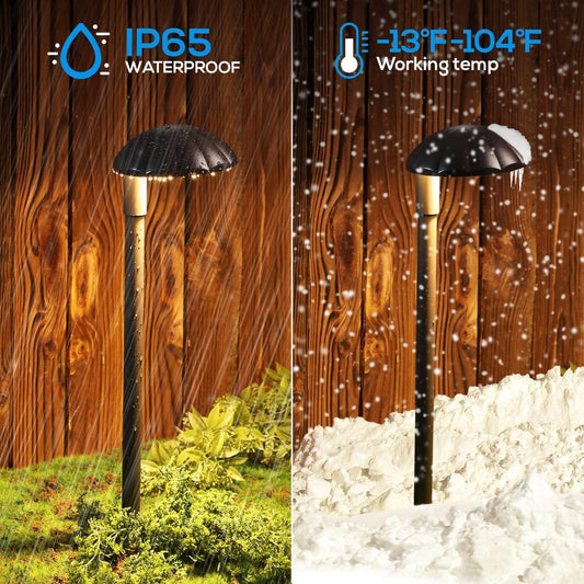 Landscape Pathway Lights 6-Pack 5W | Low Voltage 12V LED Cast Aluminum ALP01 - Tampa soil911.com