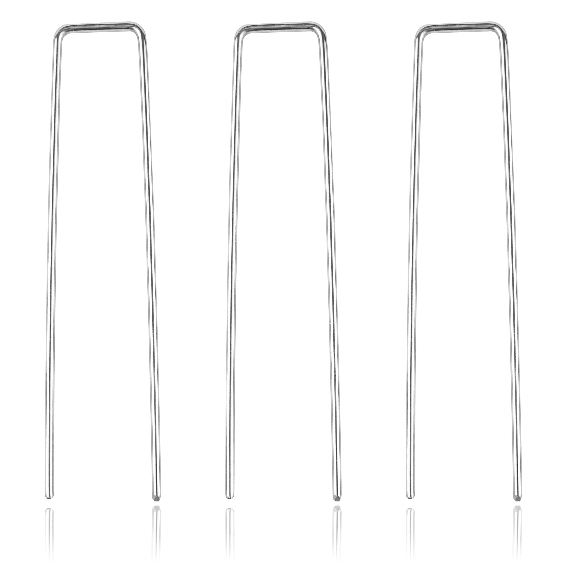 Landscape Staples - Heavy Duty 11 Gauge Galvanized U-Shaped Sod Pins for Weed Barrier and Landscaping - Tampa Home & Garden Store
