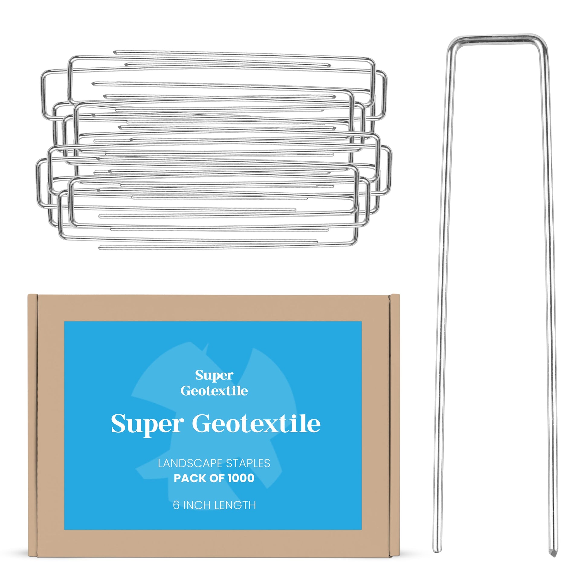 Landscape Staples - Heavy Duty 11 Gauge Galvanized U-Shaped Sod Pins for Weed Barrier and Landscaping - Tampa Home & Garden Store