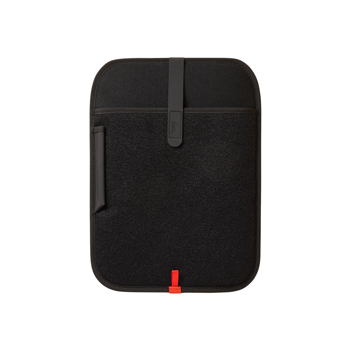 Laptop Sleeve The Brown Buffalo black fabric with strap closure on Tampa Home & Garden Store