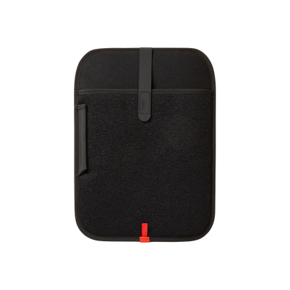 Laptop Sleeve The Brown Buffalo black fabric with strap closure on Tampa Home & Garden Store