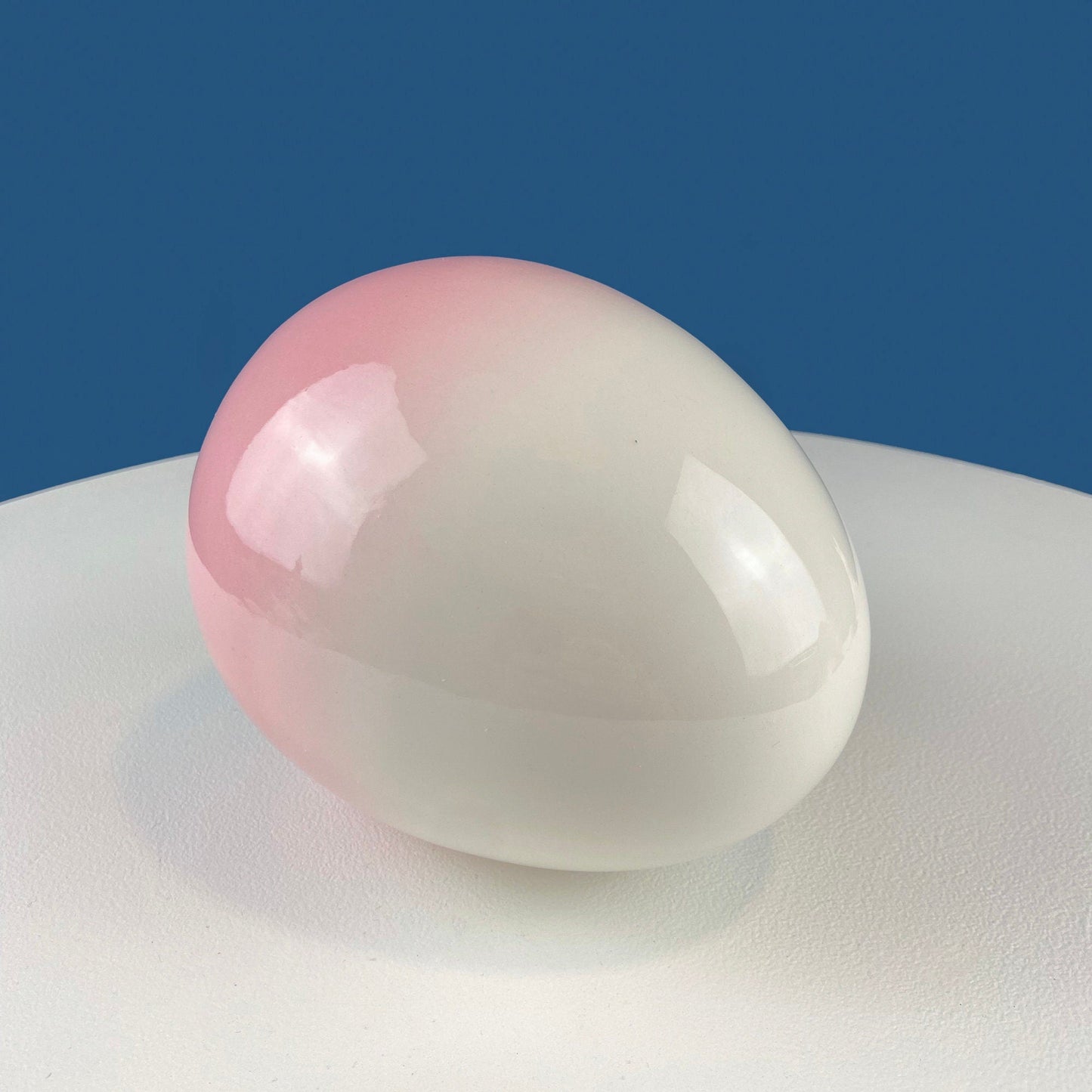 Large Ceramic Pink and White Egg. 6" Tall Ombre Egg. Easter Celebration. Dining Room Table Decor. Cafe, Store, Bakery. Modern Farmhouse - Tampa Home & Garden Store
