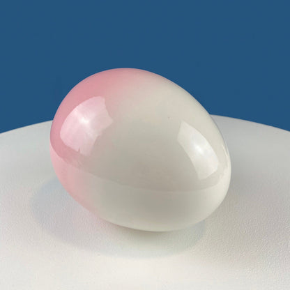 Large Ceramic Pink and White Egg. 6" Tall Ombre Egg. Easter Celebration. Dining Room Table Decor. Cafe, Store, Bakery. Modern Farmhouse - Tampa Home & Garden Store